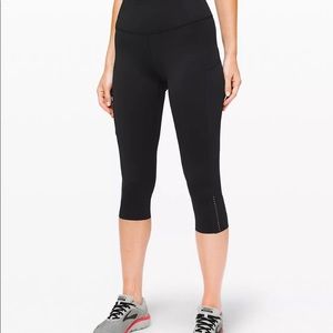 Lululemon x SoulCycle New York Fast N Free Crop 17” w Side Pockets